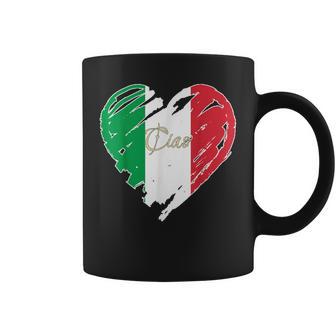 Italienische Flagge Herz Grafik Proud To Be Italian I Love Italy Tassen - Geschenkecke