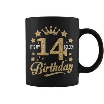 It's My 14Th Golden Birthday 14 Year Old Bday Groovy Coffee Mug - Thegiftio UK