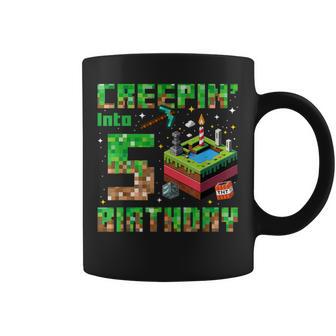 It's My 5Th Birthday Gamer Creepin Into 5 Pixel Adventure Coffee Mug - Thegiftio