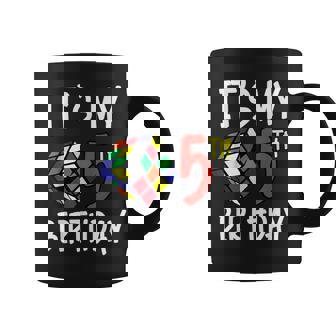 It's My 5th Birthday Years Old Rubixk Cube Speed Cubing Kids Coffee Mug | Mazezy