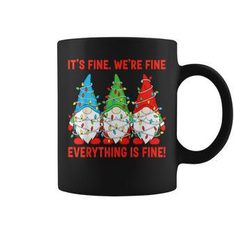 It's Fine Everything Is Fine Gnome Teacher Christmas Coffee Mug - Thegiftio UK