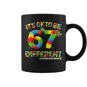 It's Ok To Be Different 67 Six Seven Puzzle Autism Awareness Coffee Mug | Seseable UK