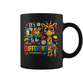 It's Ok To Be Different Autism Awareness Giraffe Coffee Mug - Thegiftio UK