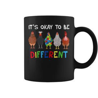 It's Ok To Be Different Cute Puzzle Chicken Autism Awareness Coffee Mug | Seseable UK