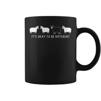 It's Okay To Be Different Unique Outsider Black Sheep Coffee Mug - Thegiftio UK