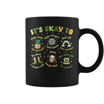 It's Okay To Mental Health Sped Teacher Lucky Clover Coffee Mug - Thegiftio UK