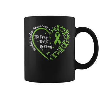 Its Okay To Not Be Okay Green Ribbon Mental Health Awareness Coffee Mug - Thegiftio UK