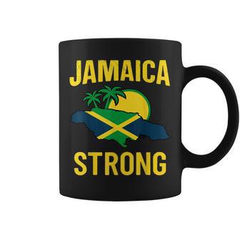 Jamaica Strong I Love Jamaican Flag Heart Women Men Coffee Mug | Mazezy
