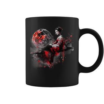 Japanese Geisha Kimono Geisha Girl Sakura Cherry Blossom Coffee Mug - Thegiftio UK