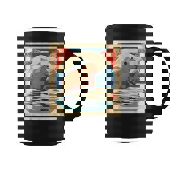 Japanese Kawaii Capybara Swimming Cute Japan Flower Anime Coffee Mug | Mazezy