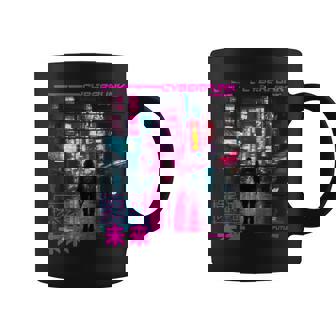 Japanese Retro Cyberpunk Aesthetic In Vaporwave Harajuku Coffee Mug - Monsterry