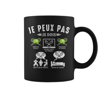 Je Peux Pas Je Dois Tennis Joueur De Tennis Padel Drôle Tasse - Cadeauxyz