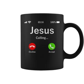 Jesus Is Calling 面白いイエスキリストギフト コーヒーマグ - Kawaiitshirt