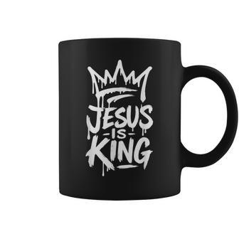 Jesus Is King Crown Inspired By Faith Coffee Mug - Thegiftio