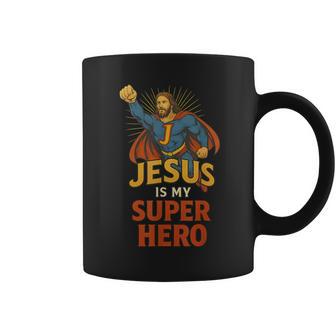 Jesus Is My Superhero For Christians Vintage Coffee Mug - Thegiftio UK