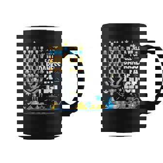 Jewish Menorah Bow Light Hanukkah Chanukah Count Blessings Coffee Mug | Mazezy