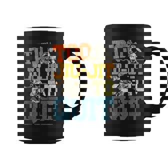 Jiu Jitsu Vintage Retro Too Jiu-JIT To Quit Tank Top Coffee Mug | Mazezy