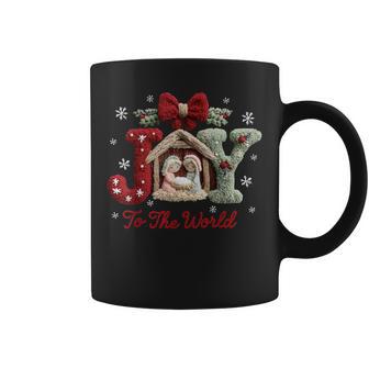 Joy To The World Crochet Nativity Christmas Religious Coffee Mug - Thegiftio UK
