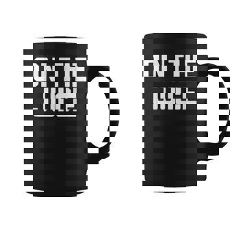 On The Juice Saying Muscle Workout Weightlifting Gym Coffee Mug | Mazezy