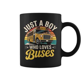 Just A Boy Who Loves Buses School Bus Driver Costume Toddler Coffee Mug - Thegiftio UK