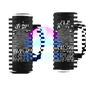 Just a Boy Who Really Loves Burger For Food Lovers Casual Coffee Mug | Mazezy