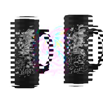Just A Girl Who Loves Dragons Lover Butterfly Pastel Dragon Coffee Mug | Mazezy