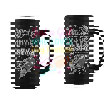 Just a Girl Who Loves Flag Football Cute Girly Sports Coffee Mug | Mazezy