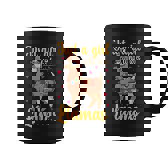 Just A Girl Who Loves Llamas Cute Alpaca Llama Coffee Mug | Mazezy