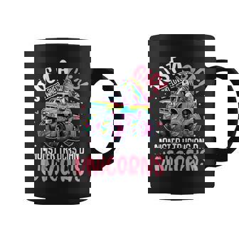 Just A Girl Who Loves Monster Trucks And Unicorns Toddler Coffee Mug | Mazezy