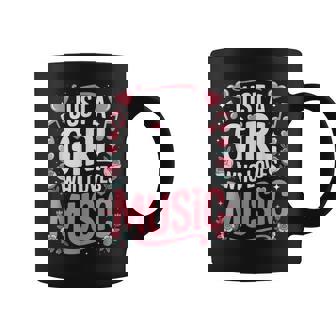 Just A Girl Who Loves Music Vinyl Record Crate Life Coffee Mug | Mazezy