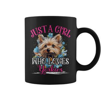 Just A Girl Who Loves Yorkie Dog For Girls Coffee Mug - Thegiftio UK