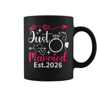 Just Married 2026 Couple Lune De Miel Amoureux De Fiancée Tasse - Cadeauxyz