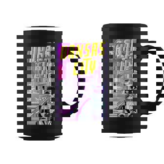 Kansas City Cat Retro Anime Cityscape Missouri USA Coffee Mug | Mazezy