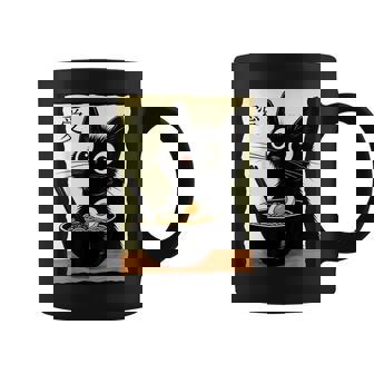 Kawaii Cat Eating Ramen Noodles Anime Girls Ns Coffee Mug | Seseable FR