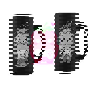 Kawaii Strawberry Gamer Cute Gaming Fruit Coffee Mug | Mazezy