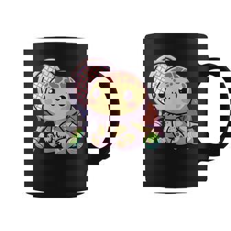 Kawaii Tennis Turtle With Racket And Ball Sports Coffee Mug | Mazezy