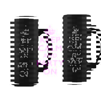 Keep Calm And Party On Pink Coffee Mug - Monsterry