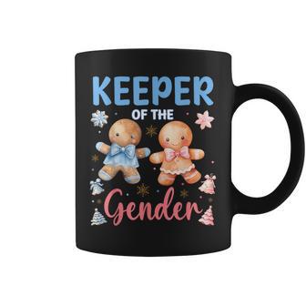 Keeper Of The Gender Reveal Baby Gingerbread Pink Or Blue Coffee Mug - Seseable
