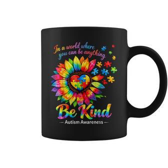 Be Kind Autism Puzzle Colorful Sunflower Autism Awareness Coffee Mug | Seseable UK