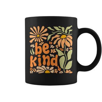 Be Kind Floral Positive Quote Boho Flowers Choose Kindness Coffee Mug - Monsterry