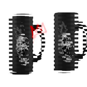 King Vampire Skull Illustration With Red Graffiti Art Crown Coffee Mug | Mazezy