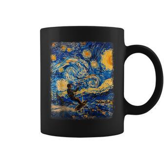 Kiteurf Kiteurf Kiteurfer Kiteboard Peinture Nuit Étoilée Tasse - Cadeauxyz