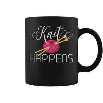 Knit Happens Humoristique En Tricot Tasse - Cadeauxyz