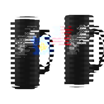 Kosovo USA Flag Kosovan American Tank Top Coffee Mug | Mazezy