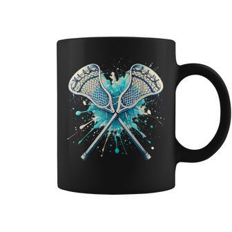 Lacrosse Splash Player Crossed Sticks Lacrosse Boys Girls Coffee Mug - Thegiftio UK