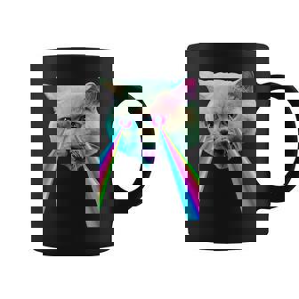 Laser Eyes Space Cat Laser Cat Cute Space Cat Kitten Tank Top Coffee Mug | Mazezy