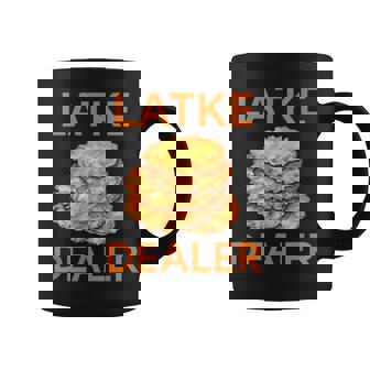 Latke Dealer Hanukkah Party Latkes Menorah Jewish Sufganiyot Coffee Mug | Mazezy