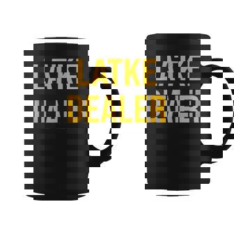 Latke Dealer Happy Hanukkah Party Latkes Menorah Jewish Tank Top Coffee Mug | Mazezy