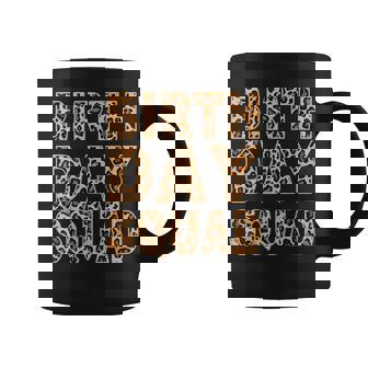 Leopard Print Pattern Cheetah Matching Birthday Squad Coffee Mug | Mazezy