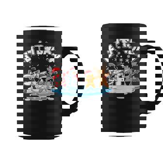 Let It Snow Dab Squad Santa Snowman Gingerbread Reindeer Coffee Mug | Mazezy